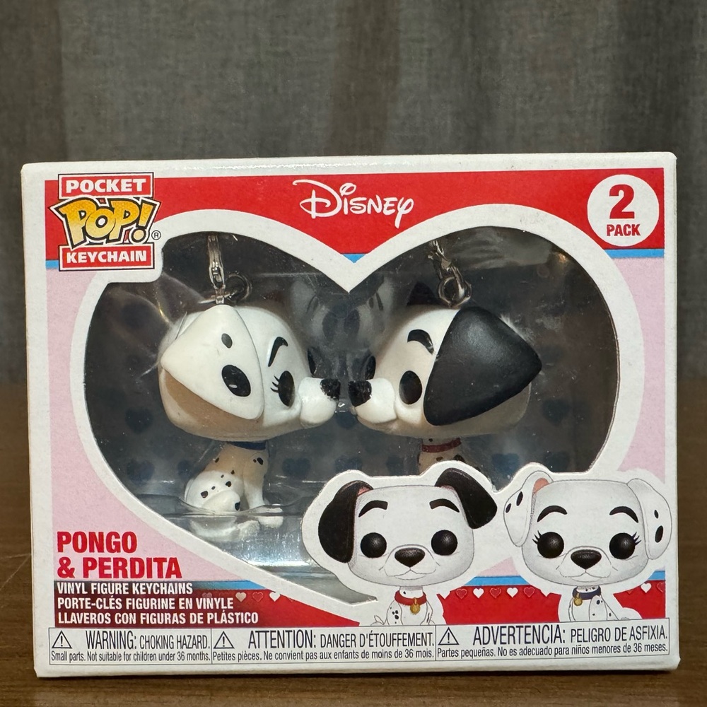 Disney Pongo & Perdita Keychain Set - Black and White